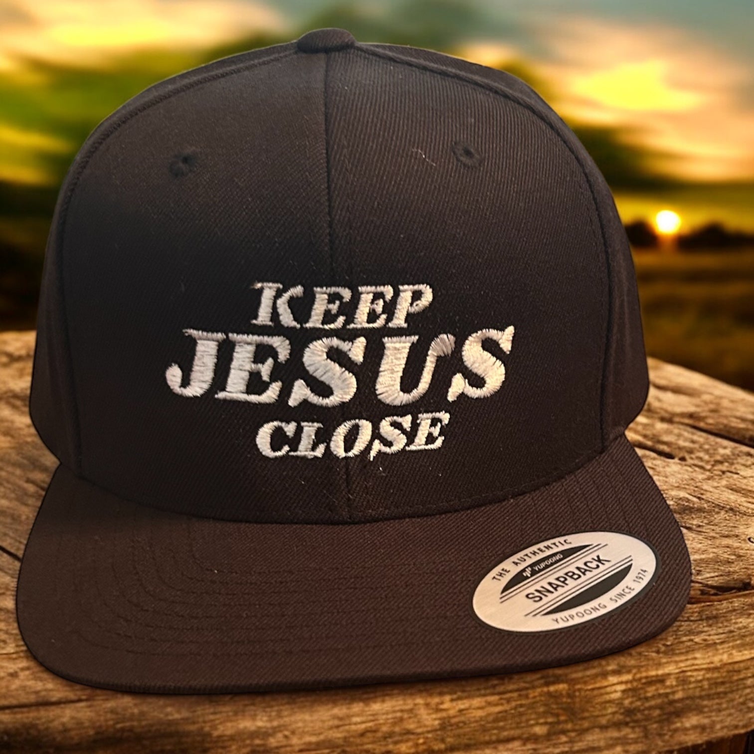KEEP JESUS CLOSE SNAPBACKS