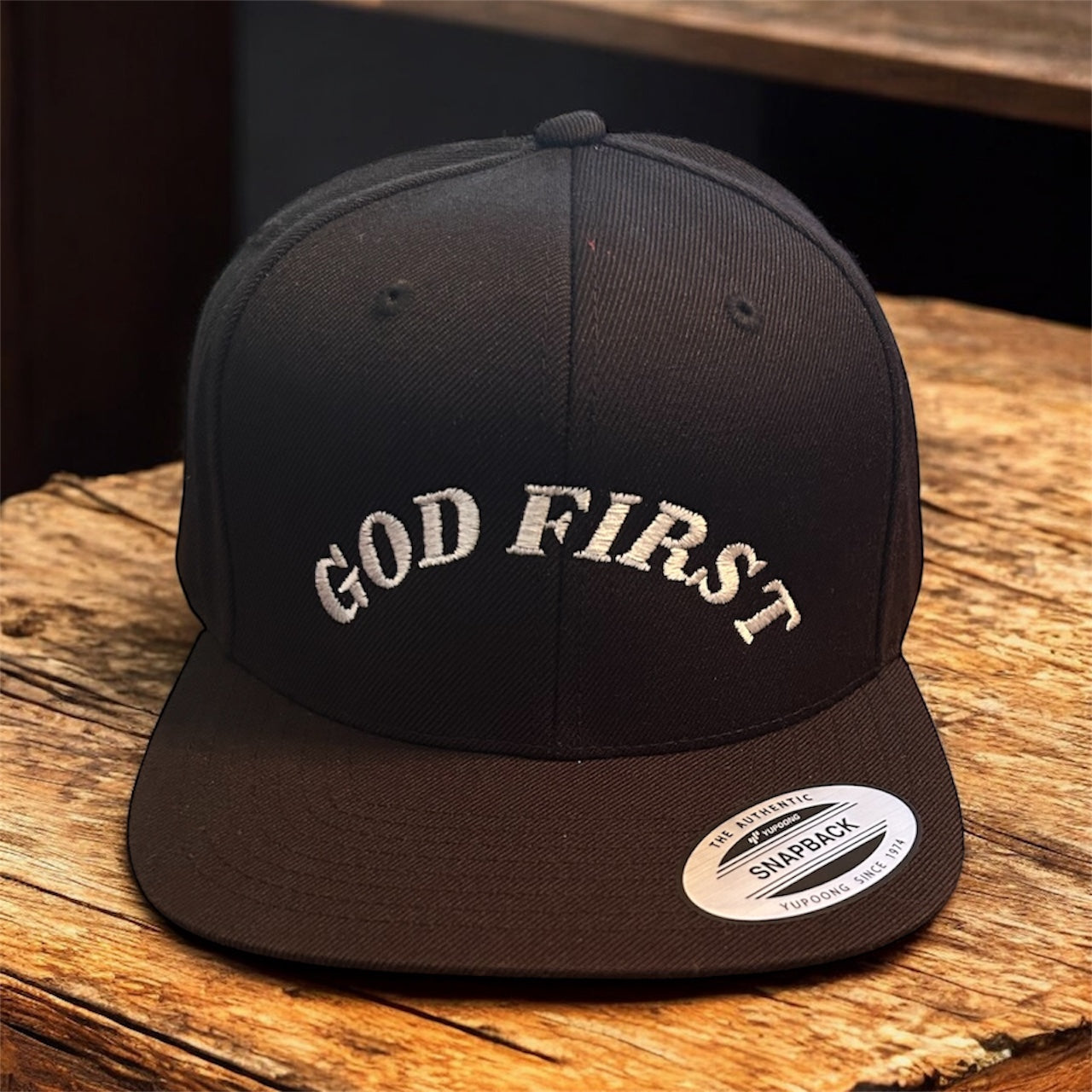 GOD FIRST SNAPBACKS