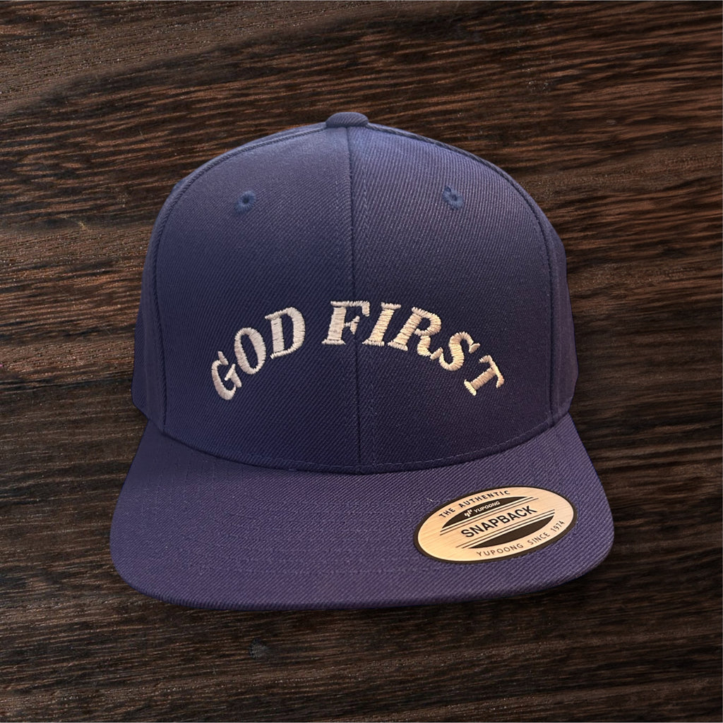 GOD FIRST SNAPBACKS